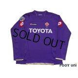 Fiorentina 2007-2008 Home Player Long Sleeve Shirt #10 Mutu Lega Calcio Serie A Patch/Badge