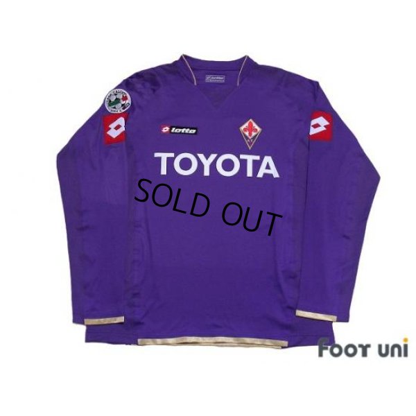 Photo1: Fiorentina 2007-2008 Home Player Long Sleeve Shirt #10 Mutu Lega Calcio Serie A Patch/Badge