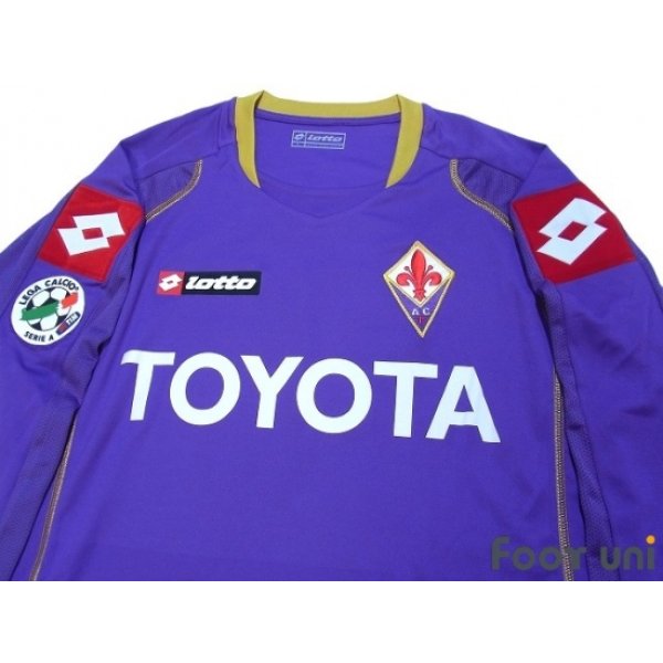Photo3: Fiorentina 2008-2009 Home Long Sleeve Shirt #11 Gilardino Lega Calcio Serie A Tim Patch/Badge