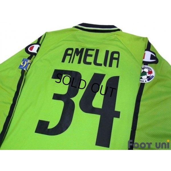 Photo4: Parma 2003-2004 GK Long Sleeve Shirt  #34 Amelia Lega Calcio Serie A Tim Patch/Badge + 90th Anniversary 1913-2003 Patch/Badge