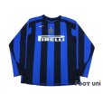 Photo1: Inter Milan 2005-2006 Home Long Sleeve Shirt (1)