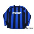 Photo1: Inter Milan 2005-2006 Home Long Sleeve Shirt (1)