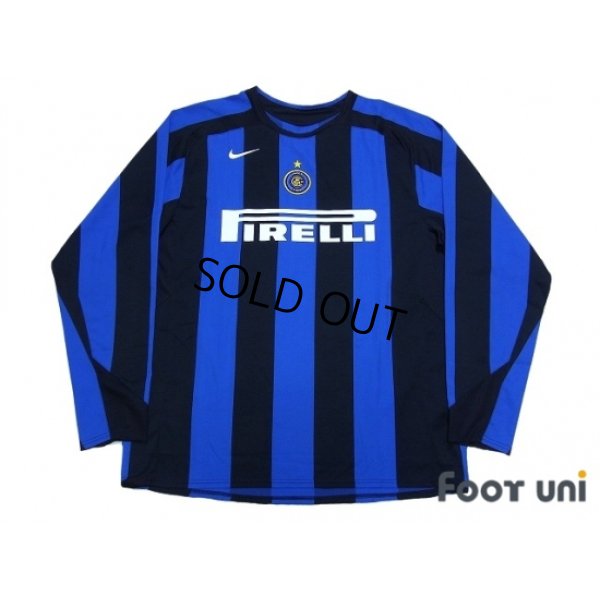Photo1: Inter Milan 2005-2006 Home Long Sleeve Shirt