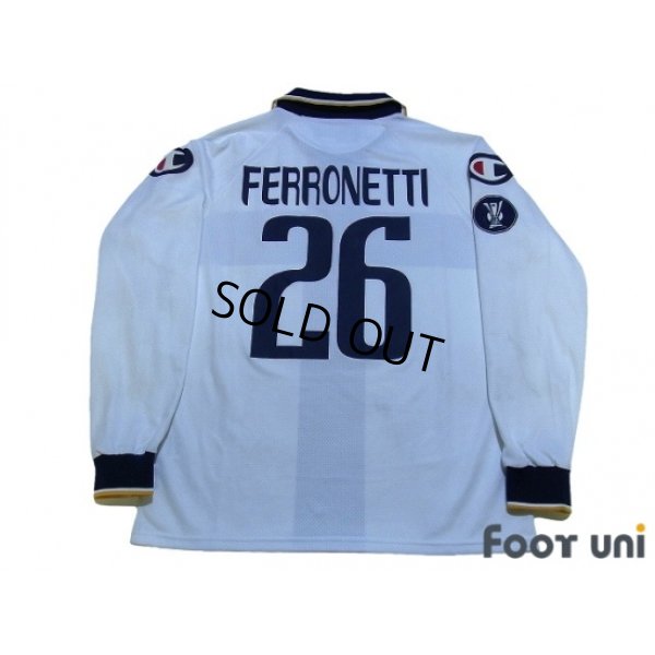 Photo2: Parma 2004-2005 Home Long Sleeve Shirt #26 Ferronetti UEFA Cup Patch/Badge