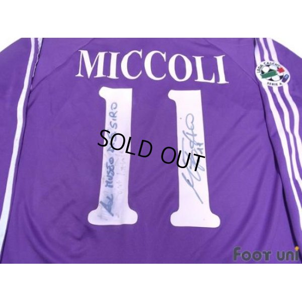 Photo3: Fiorentina 2004-2005 Home Long Sleeve Shirt #11 Miccoli Lega Calcio Serie A Patch/Badge