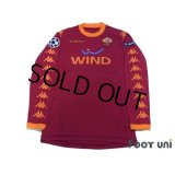 AS Roma 2010-2011 Home Long Sleeve Shirt #10 Totti Champions League Patch/Badge + Respect Patch/Badge