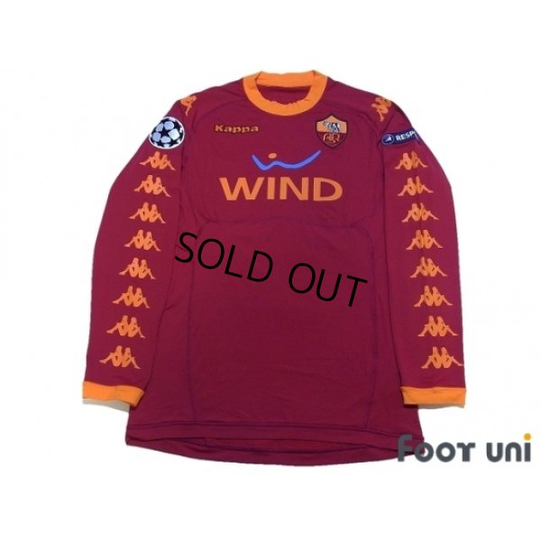 Photo1: AS Roma 2010-2011 Home Long Sleeve Shirt #10 Totti Champions League Patch/Badge + Respect Patch/Badge