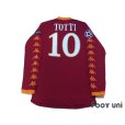 Photo2: AS Roma 2010-2011 Home Long Sleeve Shirt #10 Totti Champions League Patch/Badge + Respect Patch/Badge (2)