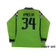 Photo2: Parma 2003-2004 GK Long Sleeve Shirt  #34 Amelia Lega Calcio Serie A Tim Patch/Badge + 90th Anniversary 1913-2003 Patch/Badge (2)