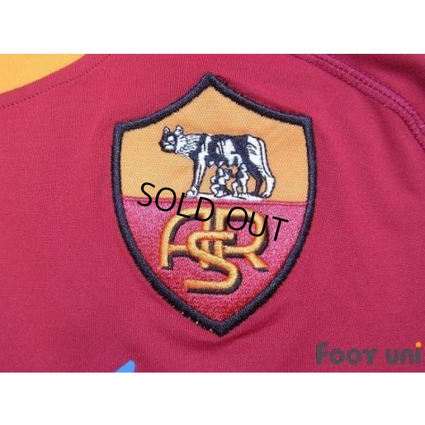 Photo5: AS Roma 2010-2011 Home Long Sleeve Shirt #10 Totti Champions League Patch/Badge + Respect Patch/Badge