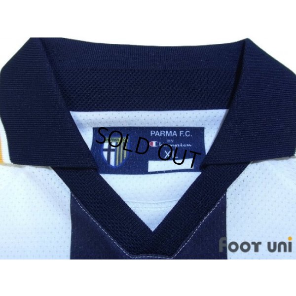 Photo5: Parma 2004-2005 Home Long Sleeve Shirt #26 Ferronetti UEFA Cup Patch/Badge
