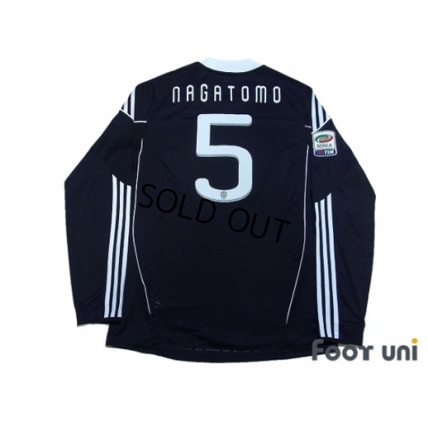 Photo2: Cesena 2010-2011 Away Authentic Long Sleeve Shirt #5 Nagatomo Serie A Tim Patch/Badge
