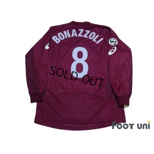 Photo2: Reggina 2003-2004 Home Long Sleeve Shirt #8 Bonazzoli Lega Calcio Tim Cup Patch/Badge