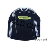 Cesena 2010-2011 Away Authentic Long Sleeve Shirt #5 Nagatomo Serie A Tim Patch/Badge