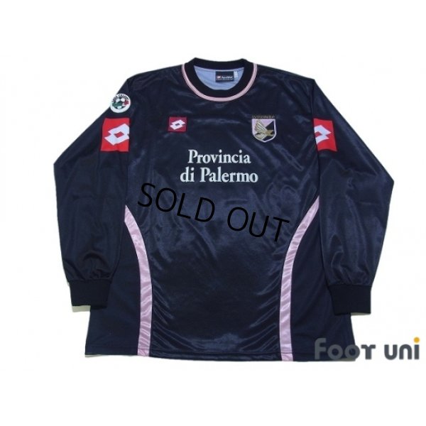 Photo1: Palermo 2002-2003 Away Long Sleeve Shirt #4 Morrone Lega Calcio Patch/Badge