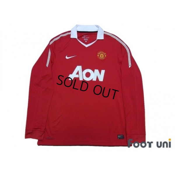 Photo1: Manchester United 2010-2011 Home Long Sleeve Shirt #18 Scholes