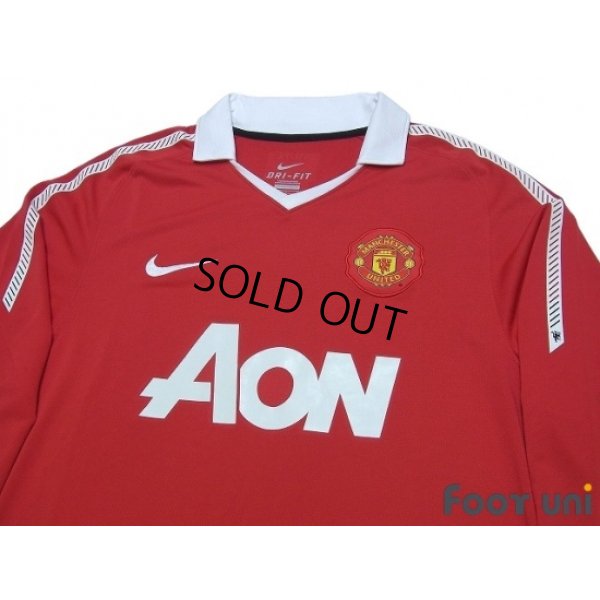 Photo3: Manchester United 2010-2011 Home Long Sleeve Shirt #18 Scholes