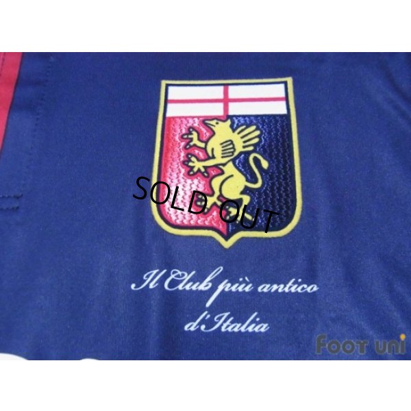 Photo6: Genoa 2013-2014 Home Long Sleeve Shirt #11 Gilardino Serie A Tim Patch/Badge