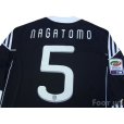 Photo4: Cesena 2010-2011 Away Authentic Long Sleeve Shirt #5 Nagatomo Serie A Tim Patch/Badge