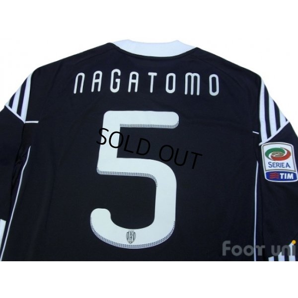 Photo4: Cesena 2010-2011 Away Authentic Long Sleeve Shirt #5 Nagatomo Serie A Tim Patch/Badge