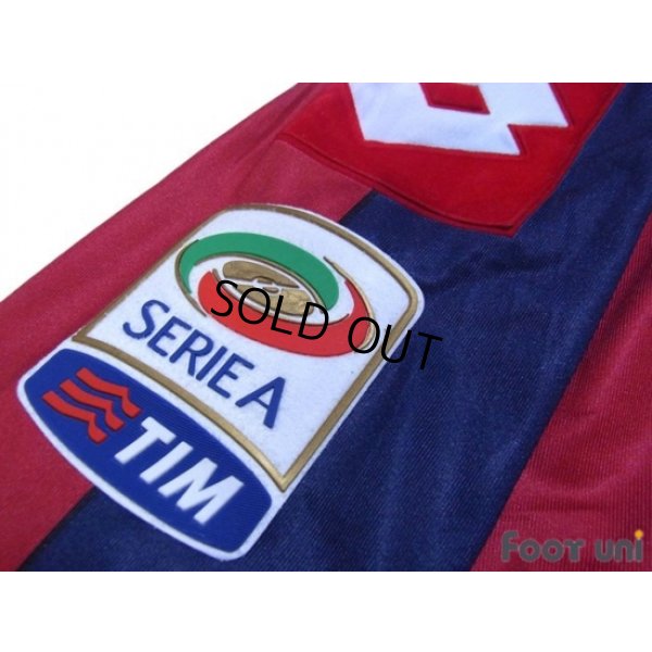 Photo7: Genoa 2013-2014 Home Long Sleeve Shirt #11 Gilardino Serie A Tim Patch/Badge