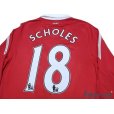 Photo4: Manchester United 2010-2011 Home Long Sleeve Shirt #18 Scholes
