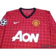 Photo3: Manchester United 2012-2013 Home Long Sleeve Shirt #20 van Persie Champions League Patch/Badge