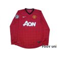 Photo1: Manchester United 2012-2013 Home Long Sleeve Shirt #20 van Persie Champions League Patch/Badge (1)