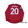 Photo2: Manchester United 2012-2013 Home Long Sleeve Shirt #20 van Persie Champions League Patch/Badge (2)