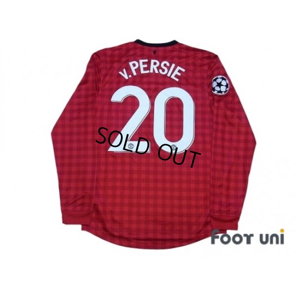 Photo2: Manchester United 2012-2013 Home Long Sleeve Shirt #20 van Persie Champions League Patch/Badge