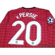 Photo4: Manchester United 2012-2013 Home Long Sleeve Shirt #20 van Persie Champions League Patch/Badge