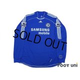 Chelsea 2006-2008 Home Authentic Long Sleeve Shirt #11 Drogba Champions Barclays Premiership Patch/Badge