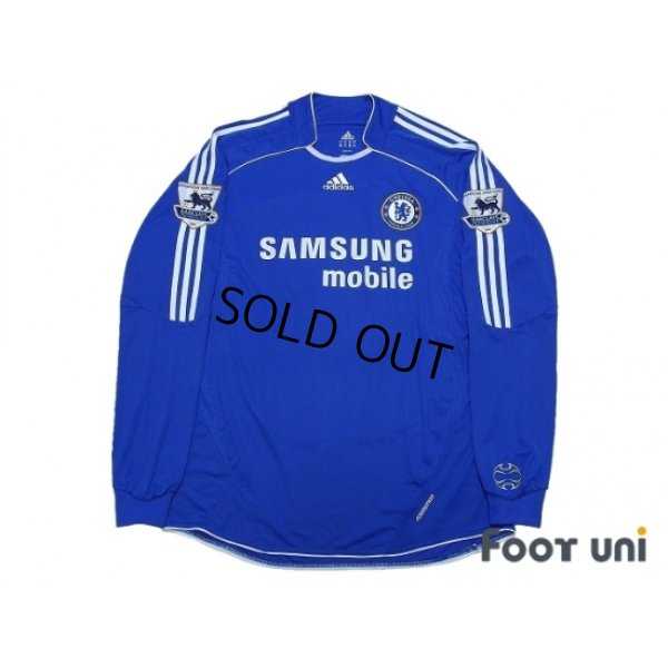Photo1: Chelsea 2006-2008 Home Authentic Long Sleeve Shirt #11 Drogba Champions Barclays Premiership Patch/Badge