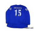 Photo2: Chelsea 2005-2006 Home Long Sleeve Shirt #15 Drogba Champions Barclays Premiership Patch/Badge (2)