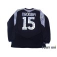 Photo2: Chelsea 2004-2005 Away Long Sleeve Shirt #15 Drogba Champions League Patch/Badge (2)