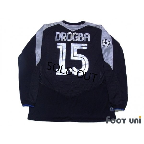 Photo2: Chelsea 2004-2005 Away Long Sleeve Shirt #15 Drogba Champions League Patch/Badge