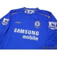 Photo3: Chelsea 2005-2006 Home Long Sleeve Shirt #15 Drogba Champions Barclays Premiership Patch/Badge