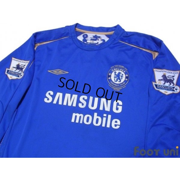 Photo3: Chelsea 2005-2006 Home Long Sleeve Shirt #15 Drogba Champions Barclays Premiership Patch/Badge