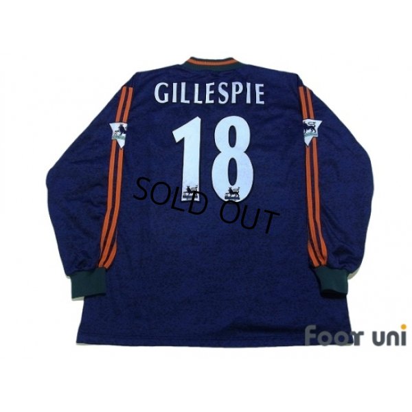 Photo2: Newcastle 1997-1998 Away Long Sleeve Shirt #18 Gillespie The F.A. Premier League Patch/Badge