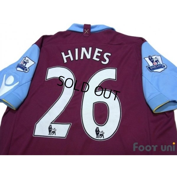 Photo4: West Ham Utd 2010-2011 Home Shirt #26 Hines Premier League Patch/Badge