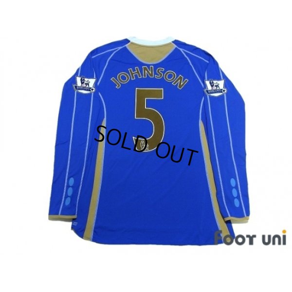 Photo2: Portsmouth 2007-2008 Home Authentic Long Sleeve Shirt #5 Johnson BARCLAYS PREMIER LEAGUE Patch/Badge