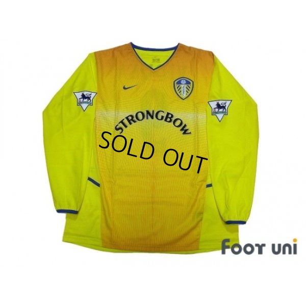 Photo1: Leeds United AFC 2002-2003 Away Long Sleeve Shirt #9 Viduka The F.A. Premier League Patch/Badge