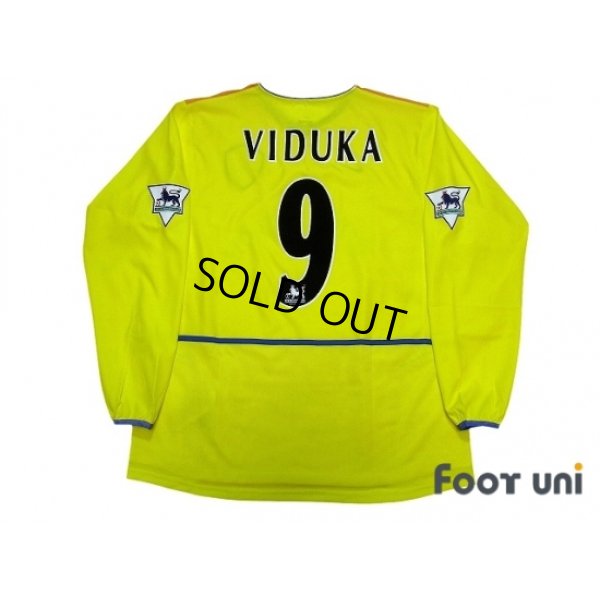 Photo2: Leeds United AFC 2002-2003 Away Long Sleeve Shirt #9 Viduka The F.A. Premier League Patch/Badge