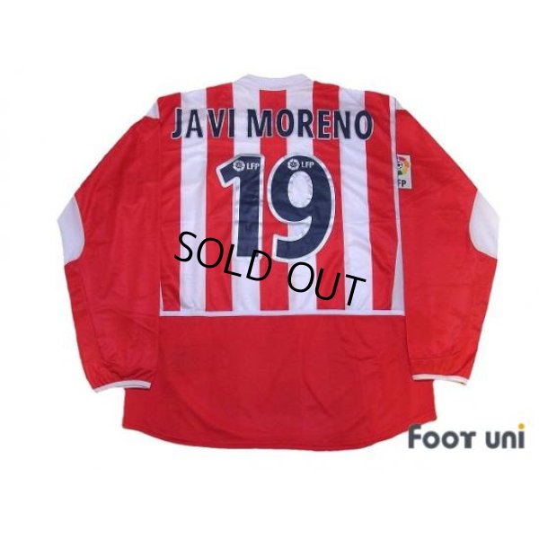 Photo2: Atletico Madrid 2002-2003 Home L/S Shirt #19 Javi Moreno LFP Patch/Badge