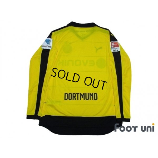 Photo2: Borussia Dortmund 2015-2016 Home Long Sleeve Shirt Bundesliga Patch/Badge Hermes Patch/Badge