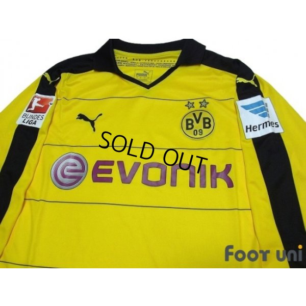 Photo3: Borussia Dortmund 2015-2016 Home Long Sleeve Shirt Bundesliga Patch/Badge Hermes Patch/Badge