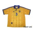 Photo1: Sweden 1998 Home Shirt #3 Patrik Andersson (1)