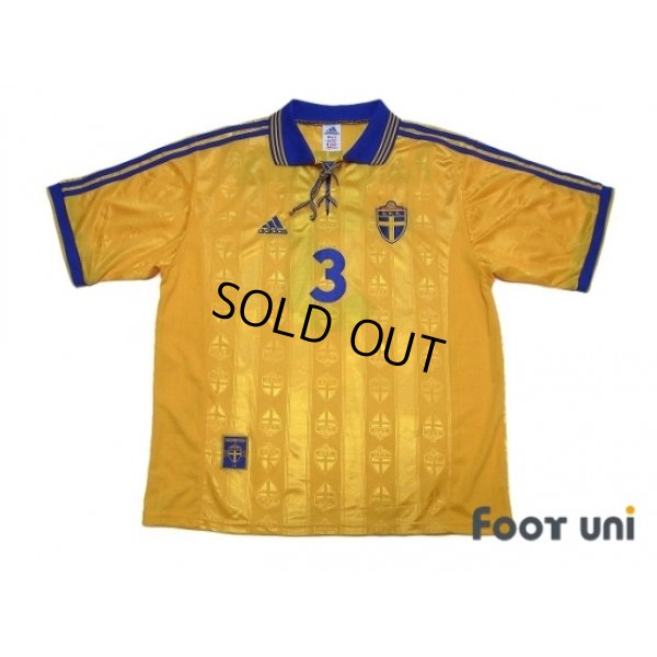 Photo1: Sweden 1998 Home Shirt #3 Patrik Andersson