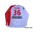 Photo2: AS Monaco 2004-2005 Home Player Long Sleeve Shirt #36 Vieri Ligue 1 LFP Patch/Badge (2)