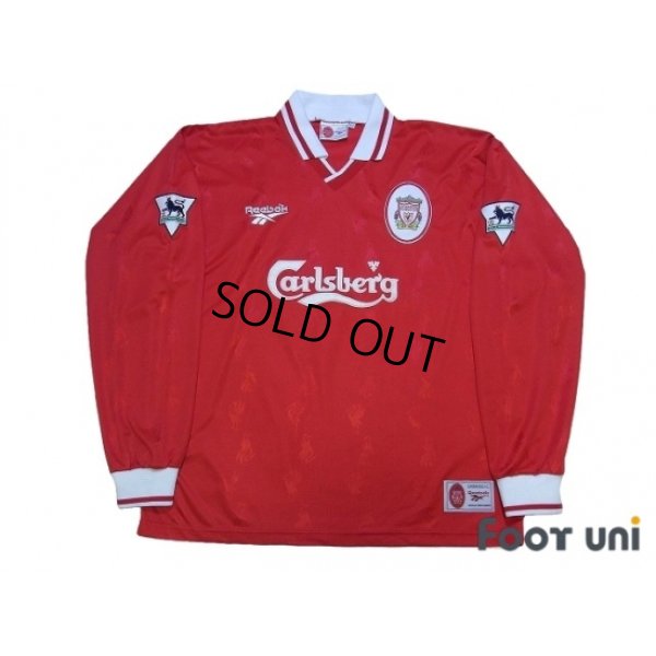 Photo1: Liverpool 1996-1998 Home Long Sleeve Shirt #15 Berger The F.A. Premier League Patch/Badge